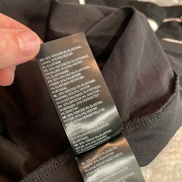 TED BAKER London Linn Striped Jersey Knit Bodycon Midi Tank Dress Black/White - Picture 8 of 9